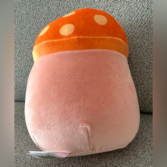 Nwt  🍄 8" Alba the Orange Mushroom Squishmallow  with Fuzzy Belly - Picture 6 of 6